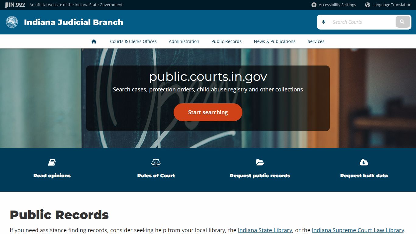 Public Records - Indiana Judicial Branch
